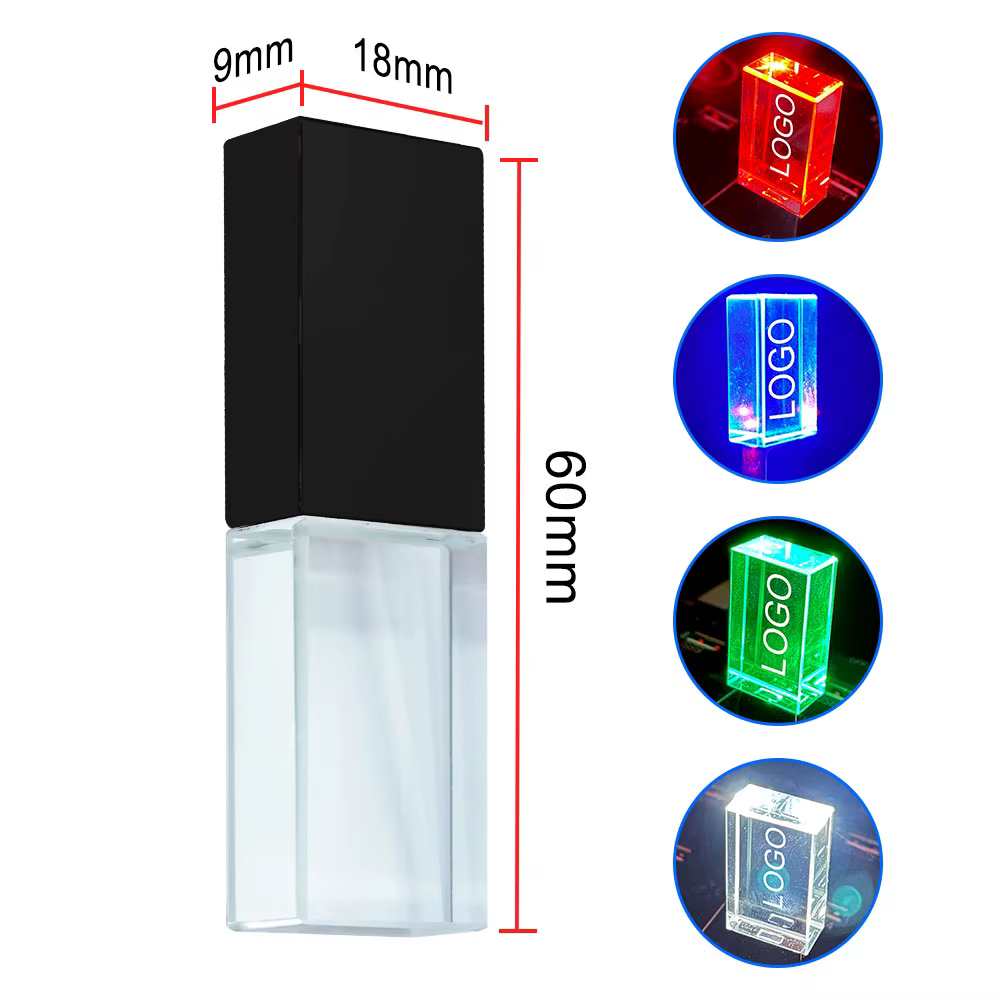 Clé USB en cristal avec logo personnalisé, clé USB 3.0, cadeau de mariage, 4 Go, 16 Go, 32 Go, 64 Go, 3.0 Go, impression gratuite, 128, 10 pièces