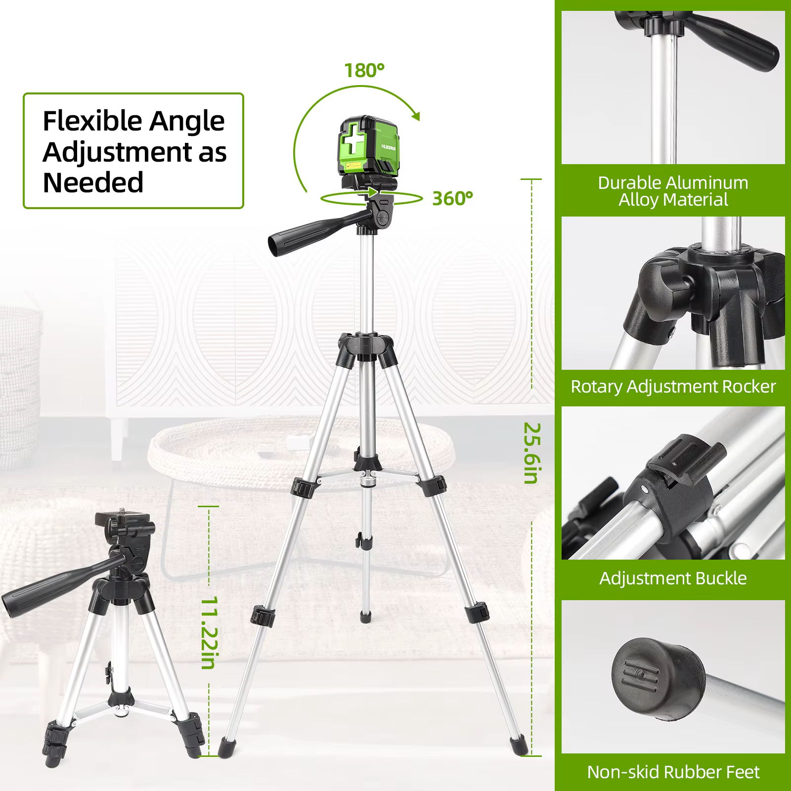 Huepar-GK011DGTP Niveau laser croisé avec trépied