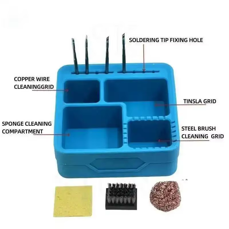 Boîte de nettoyage de scories en fer à souder en Silicone