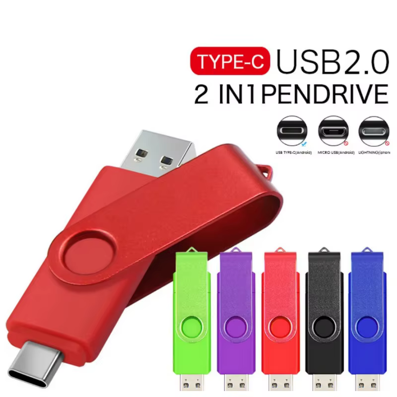Clé USB avec Logo personnalisé, 128 mo, 256 mo, 1 go, 2 go, type-c, double usage, rotative, 128 go, 64 go, 32 go, pour photographe et Smartphone
