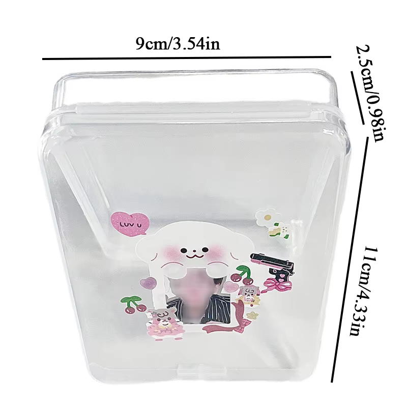 Boîte de rangement en plastique transparent avec couvercle