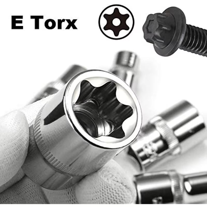 Jeu de douilles Torx E Star femelle E4-E24