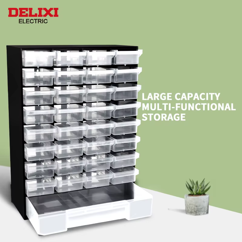 DELIXI ELECTRIC Boîte de rangement d'outils à 33 compartiments