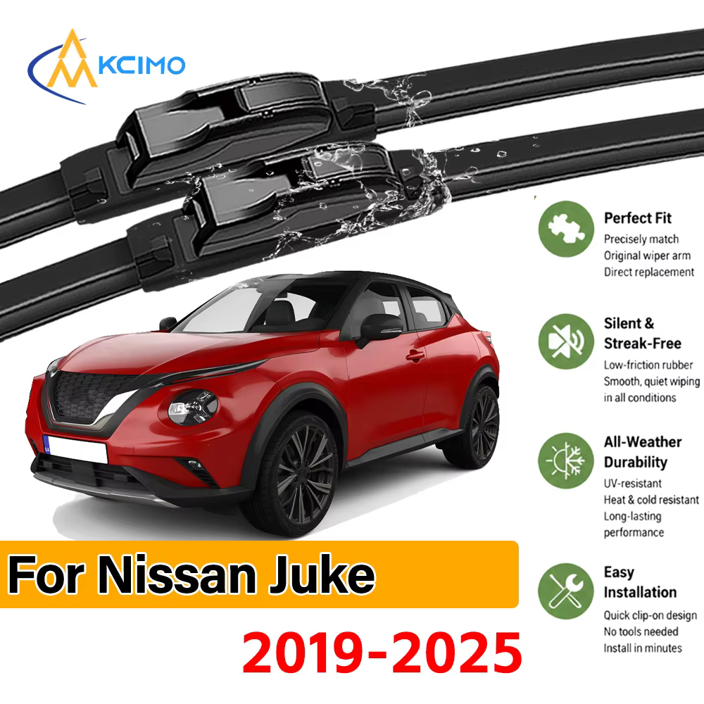 Lames d'essuie-glace 2 pièces pour Nissan Juke 2019-2025 – Vision claire garantie