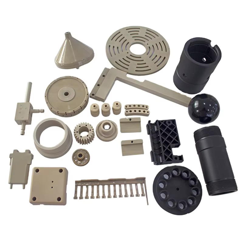 Pièces en nylon plastique, usinage CNC de haute précision, prototypes plastiques personnalisés, composants d'assemblage industriels