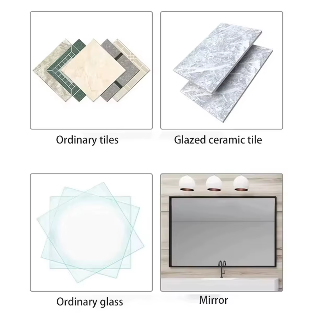 Coupe-carreaux et coupe-verre manuel avec tête de coupe diamantée