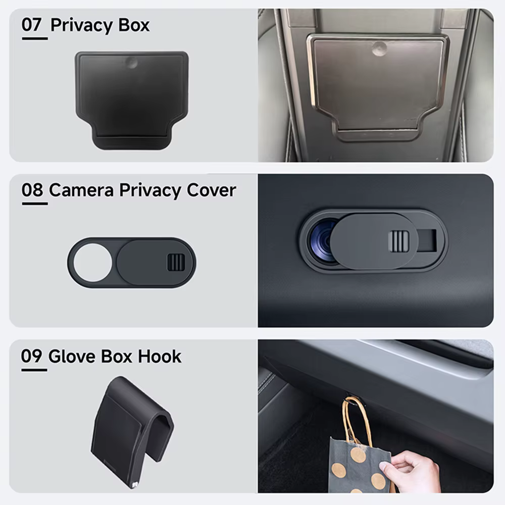 Boîte de rangement pour Tesla modèle Y Juniper, accessoires, plateaux de Console centrale pour Tesla modèle Y Juniper 2025 – 2026, couvercle de Webcam